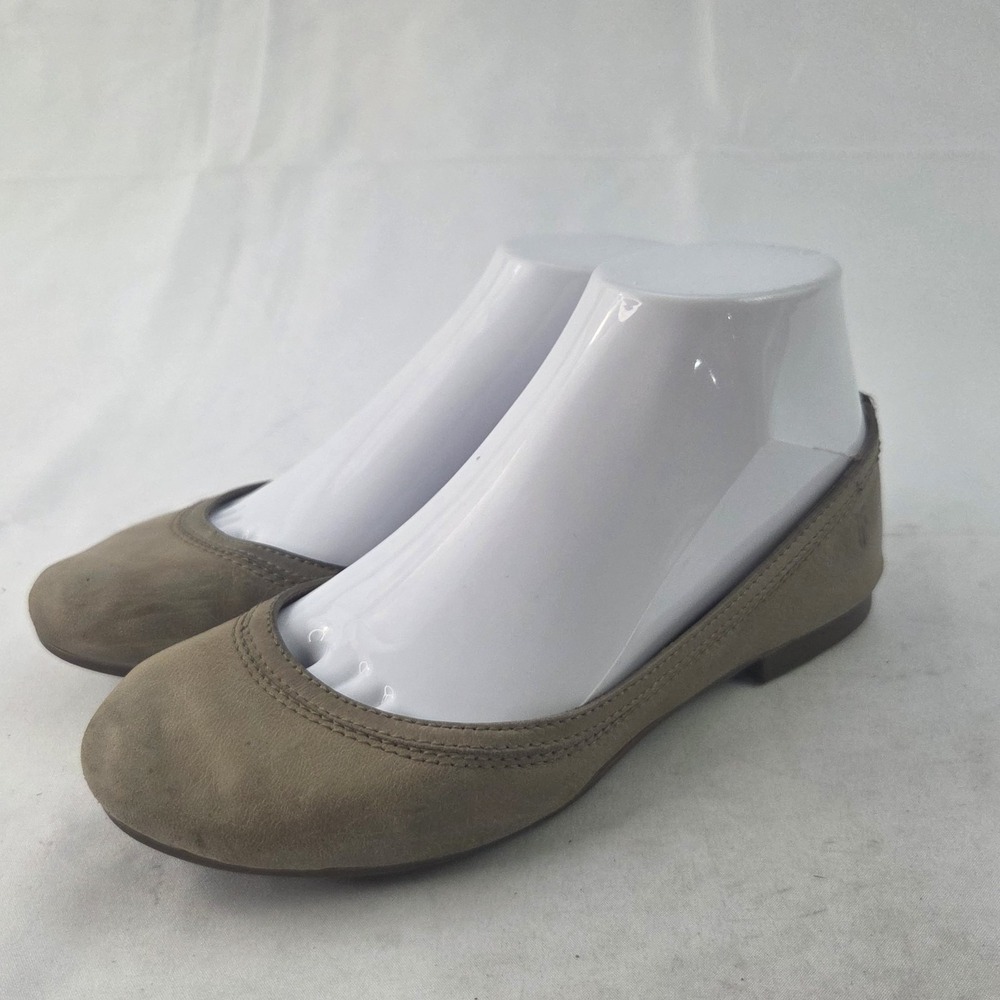 Frye Ballet Flats Womens Size 6.5M Brown Leather Slip On Round Toe Comfort Shoes